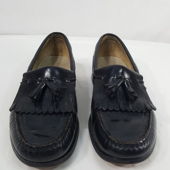 SAS Kiltie Tassel Black Loafers Men's Size 7.5 - Picture 1 of 8